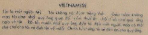 Blood Chit in Vietnamese